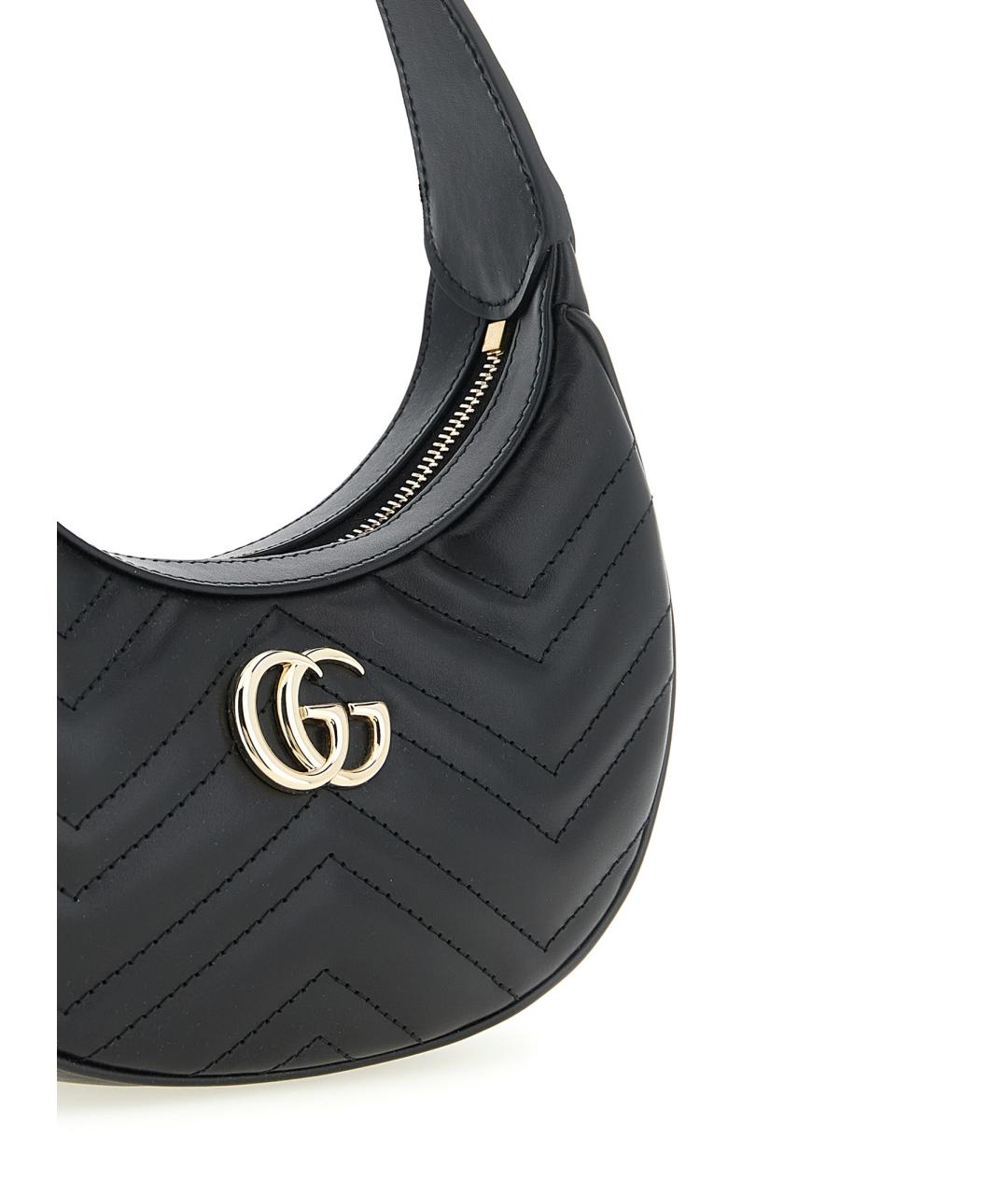 GUCCI Черная кожаная сумка через плечо, фото 3