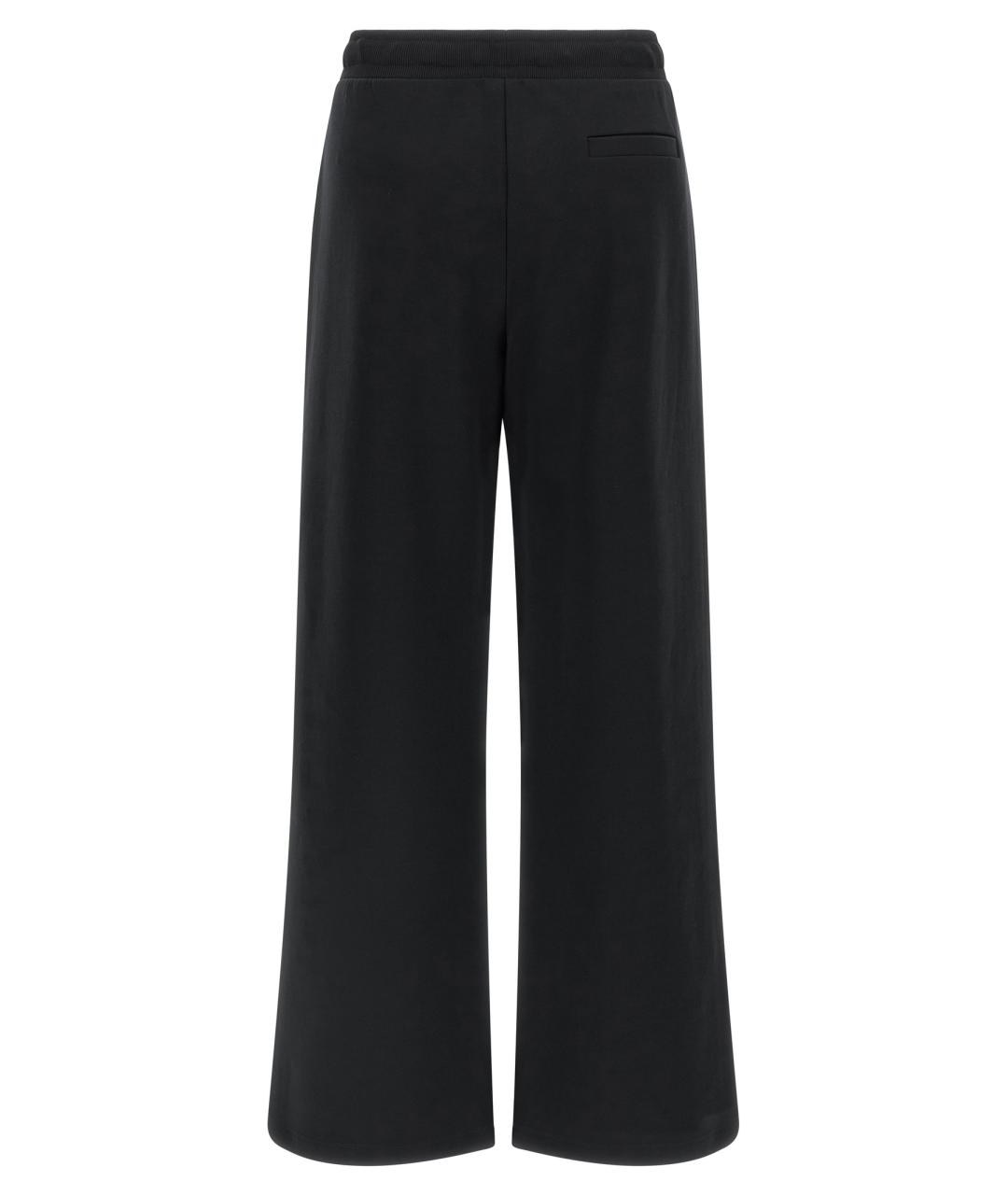 'S MAX MARA Черные хлопковые брюки широкие, фото 2