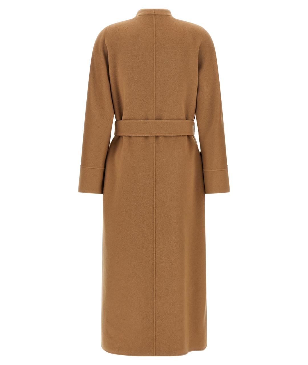 MAX MARA STUDIO Бежевое шерстяное пальто, фото 3