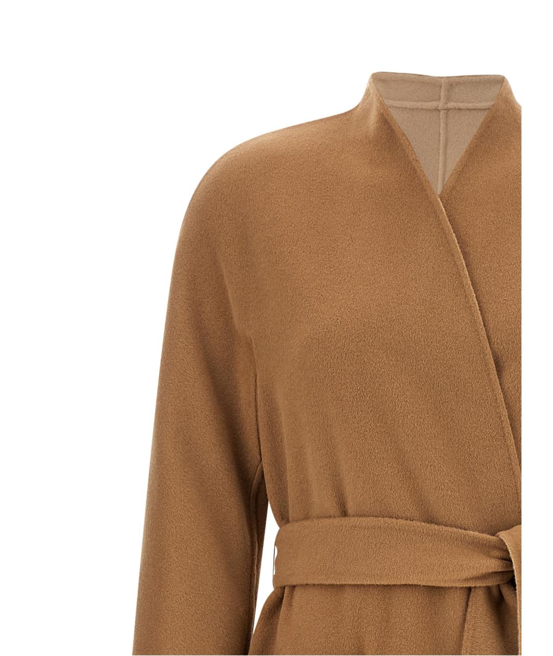 MAX MARA STUDIO Бежевое шерстяное пальто, фото 4