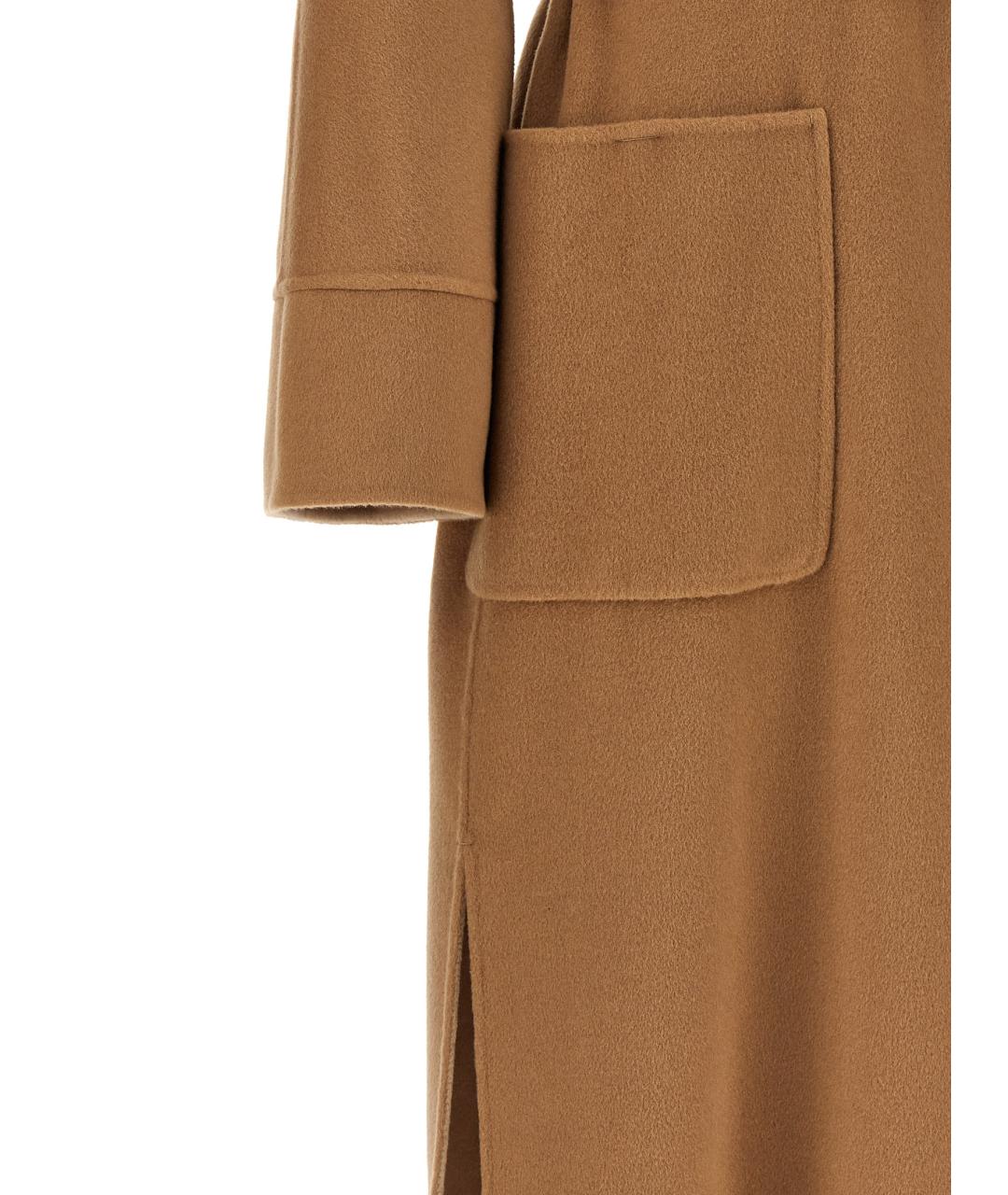 MAX MARA STUDIO Бежевое шерстяное пальто, фото 5