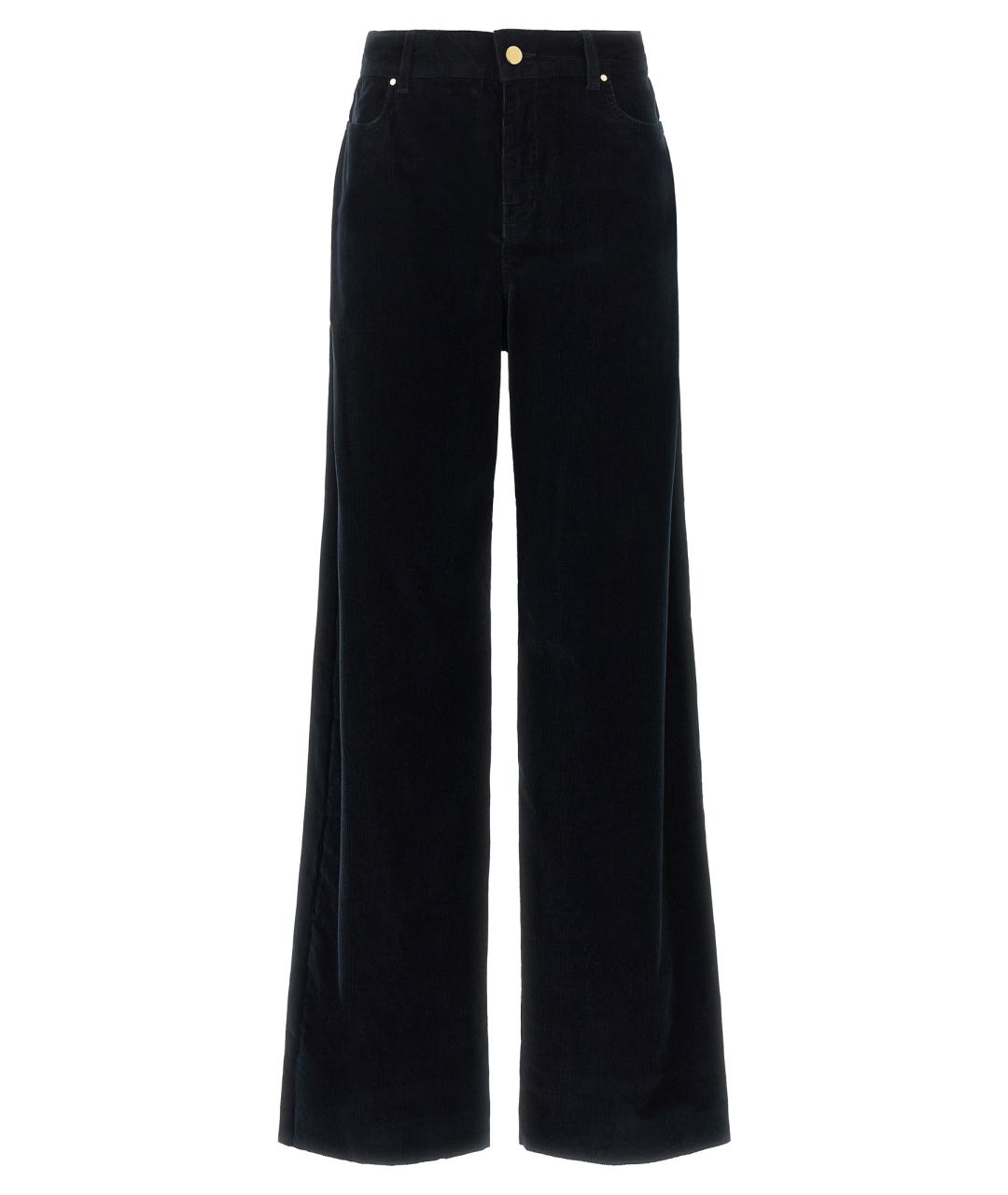 MAX MARA STUDIO Темно-синие хлопковые брюки широкие, фото 1
