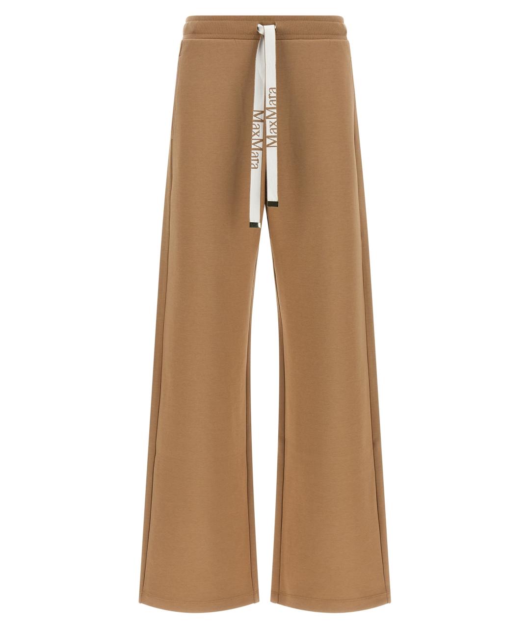 'S MAX MARA Бежевые хлопковые прямые брюки, фото 1