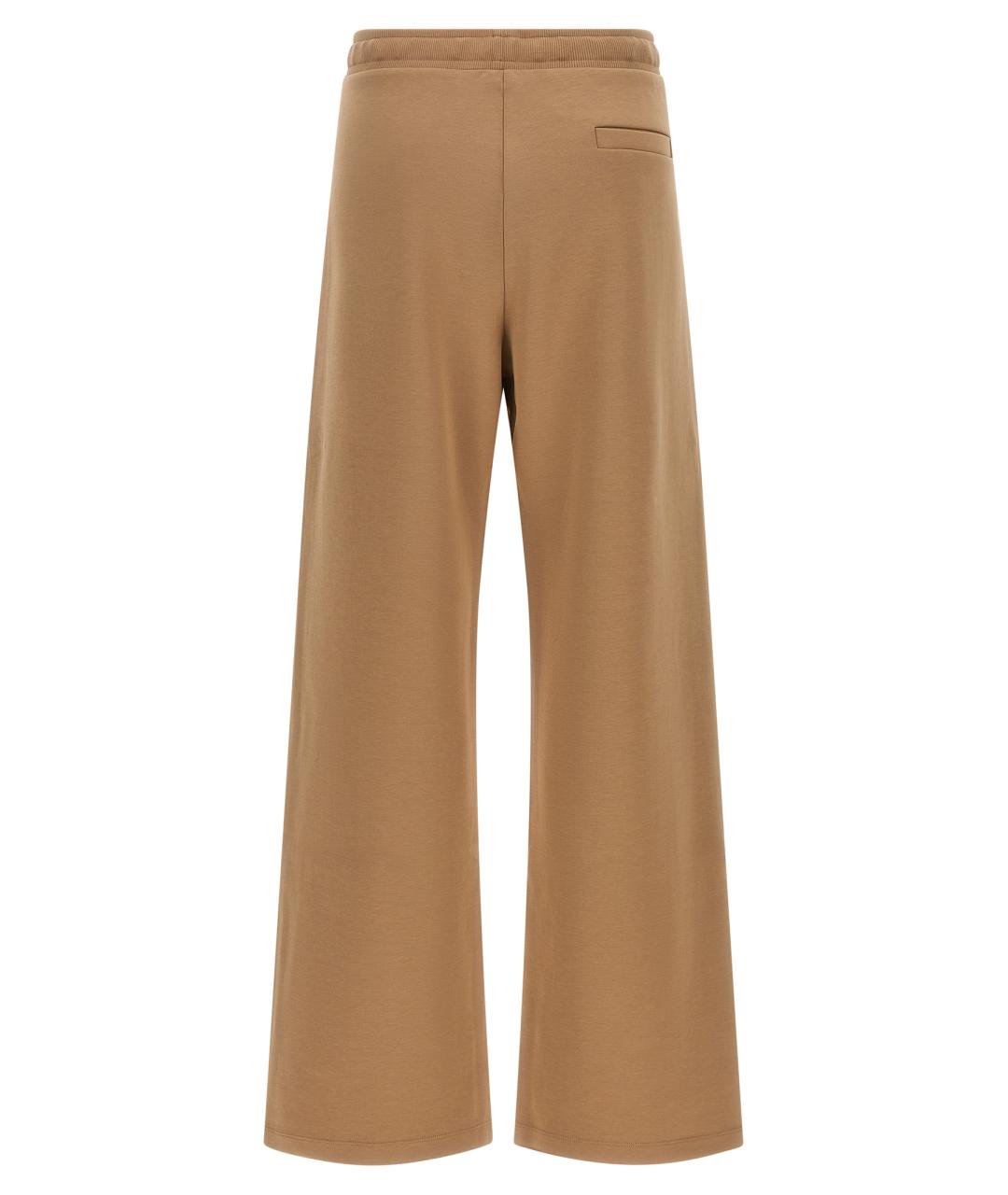 'S MAX MARA Бежевые хлопковые прямые брюки, фото 2