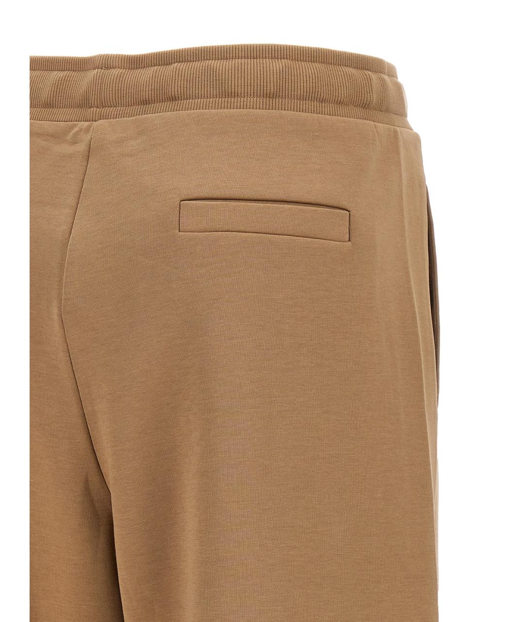 'S MAX MARA Бежевые хлопковые прямые брюки, фото 4