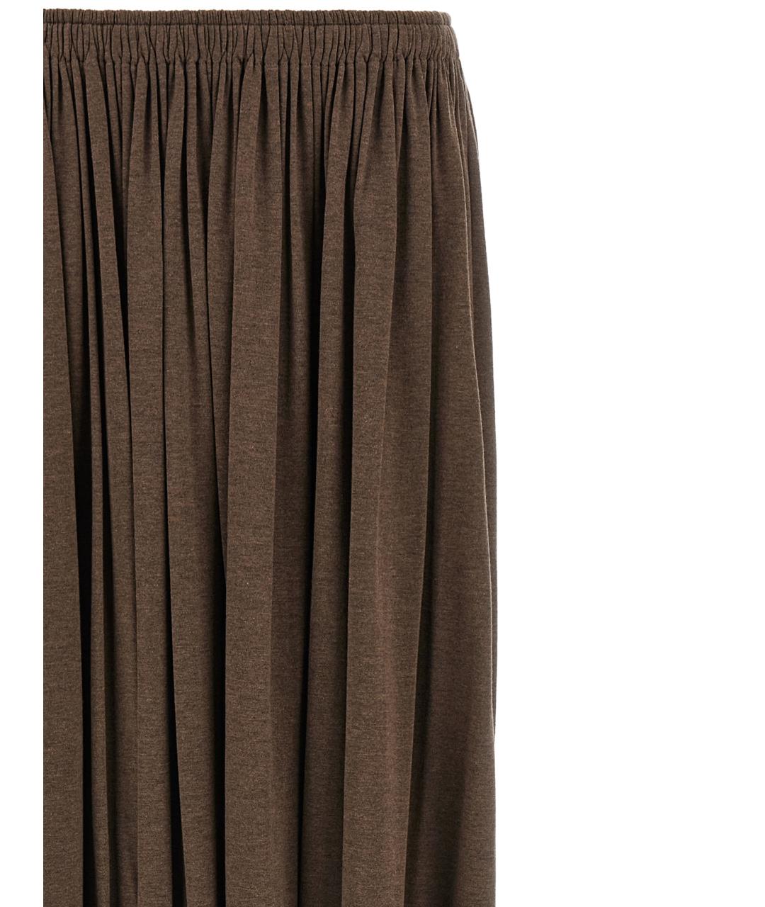 MAX MARA Коричневая юбка миди, фото 3