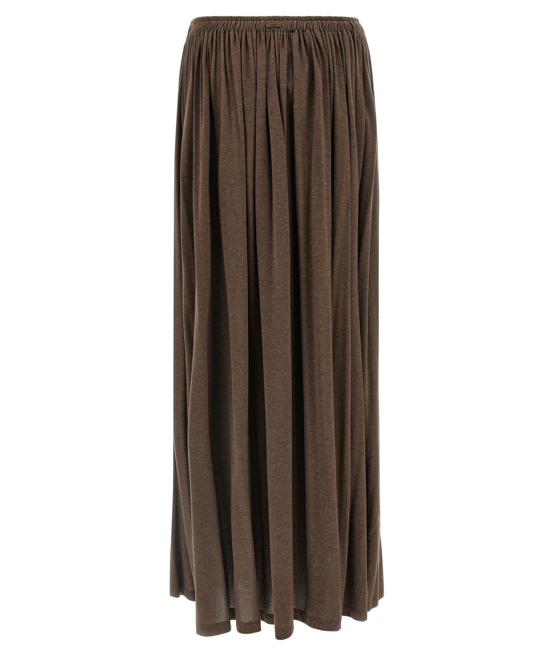 MAX MARA Коричневая юбка миди, фото 2