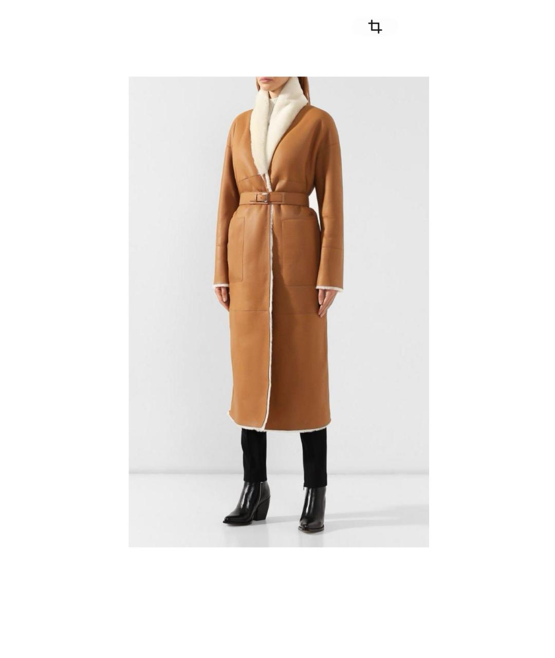 LORO PIANA Коричневая кожаная дубленка, фото 2