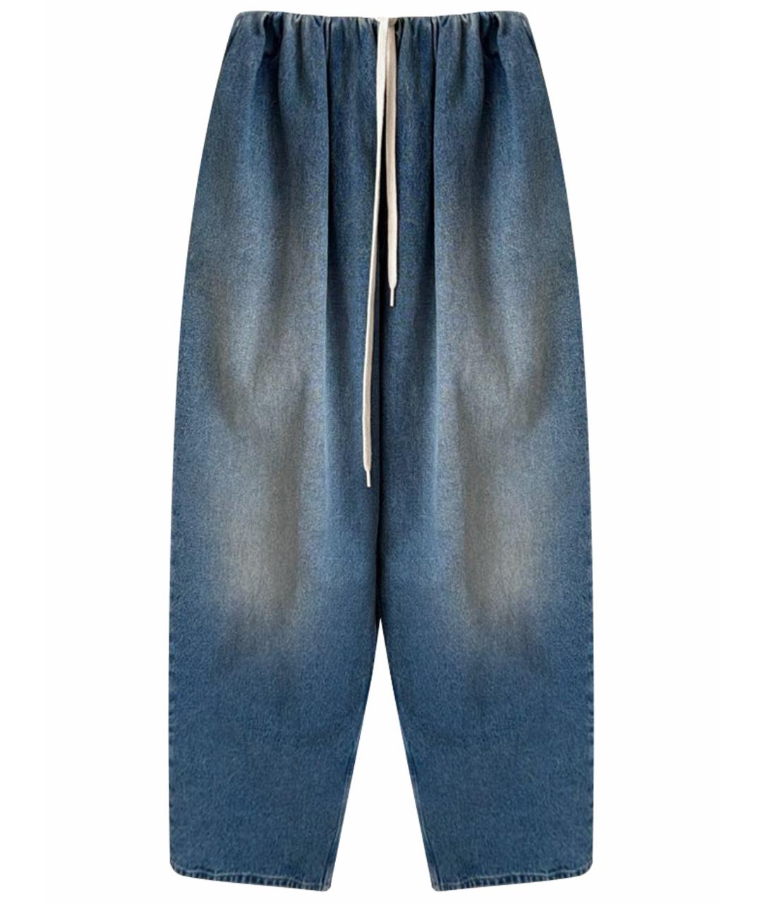 MAISON MARGIELA Синие хлопковые прямые джинсы, фото 1