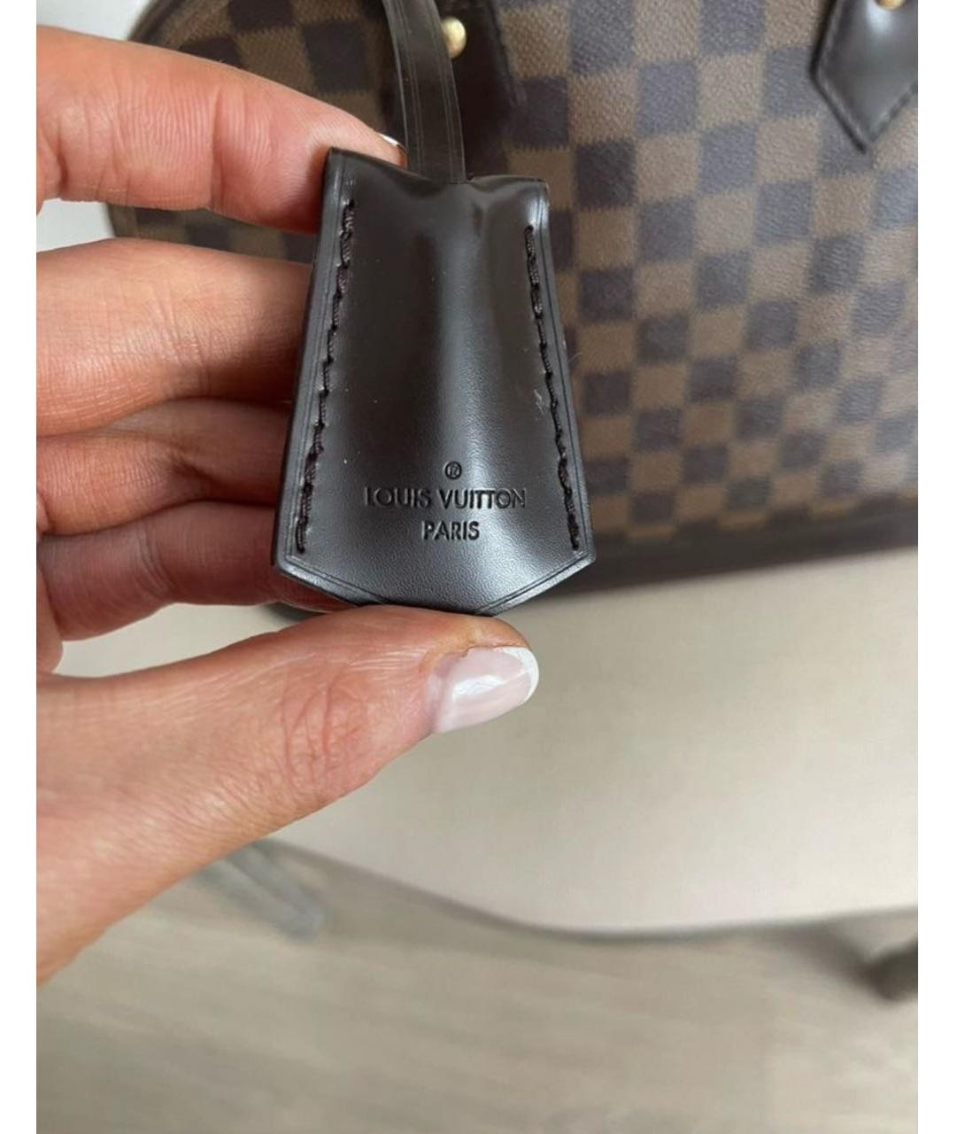 LOUIS VUITTON Коричневая сумка с короткими ручками из канвы, фото 5