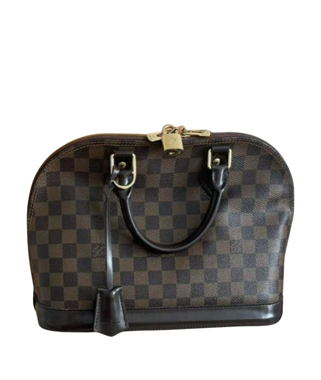 LOUIS VUITTON Коричневая сумка с короткими ручками из канвы, фото 1