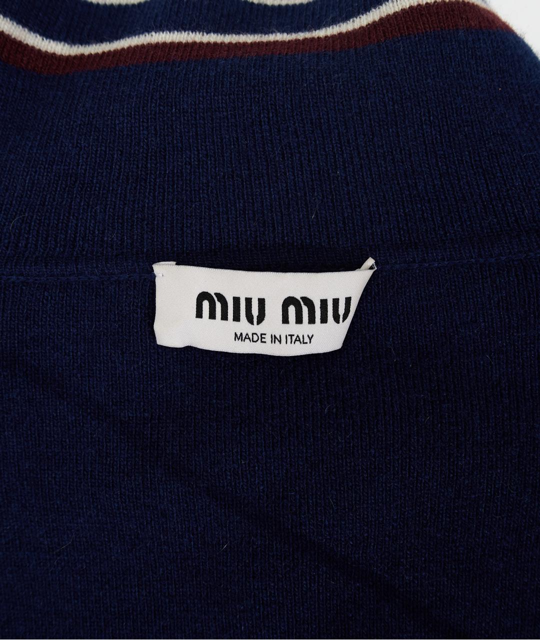 MIU MIU Синий шерстяной джемпер / свитер, фото 3