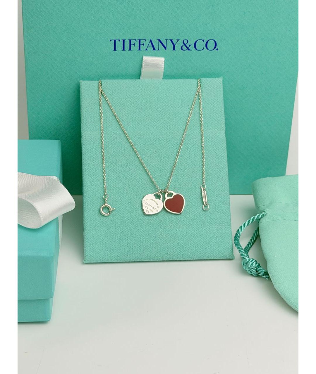 TIFFANY&CO Красная серебряная подвеска, фото 3