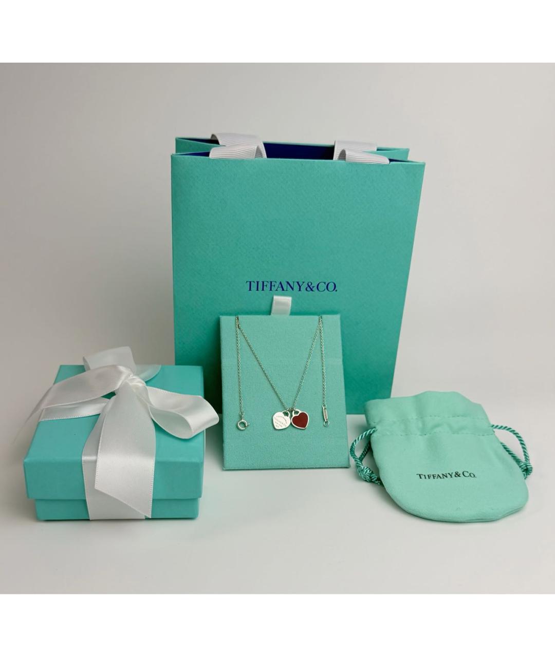 TIFFANY&CO Красная серебряная подвеска, фото 2
