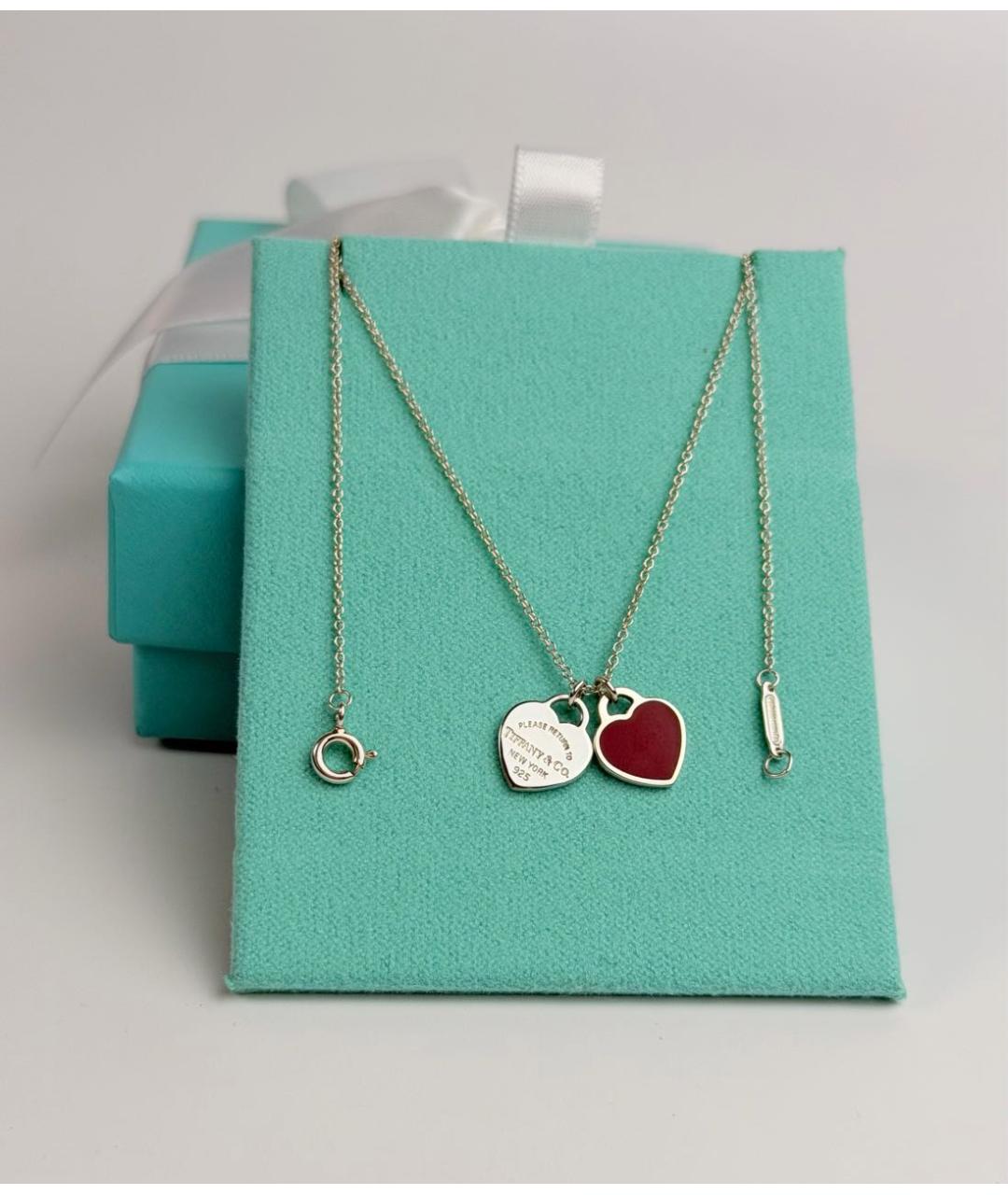 TIFFANY&CO Красная серебряная подвеска, фото 4