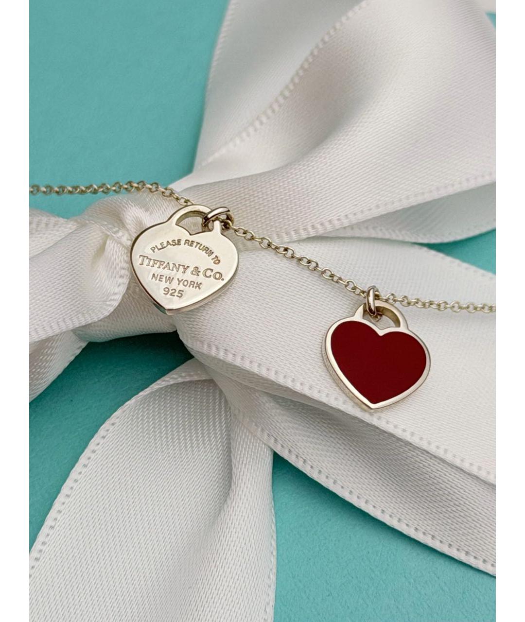 TIFFANY&CO Красная серебряная подвеска, фото 5