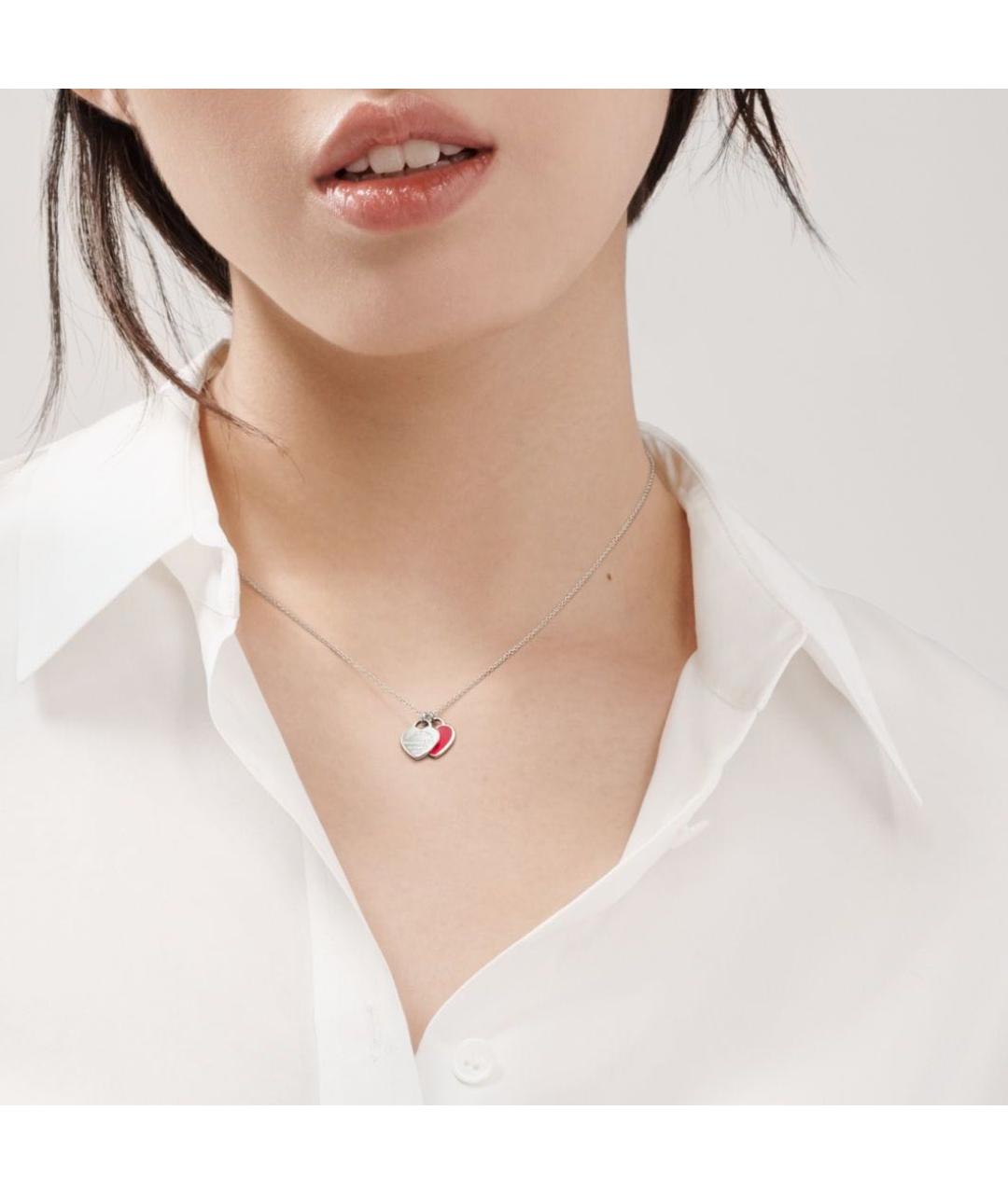 TIFFANY&CO Красная серебряная подвеска, фото 6