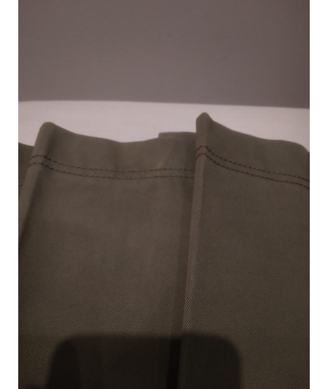 VALENTINO Зеленая хлопковая юбка мини, фото 3