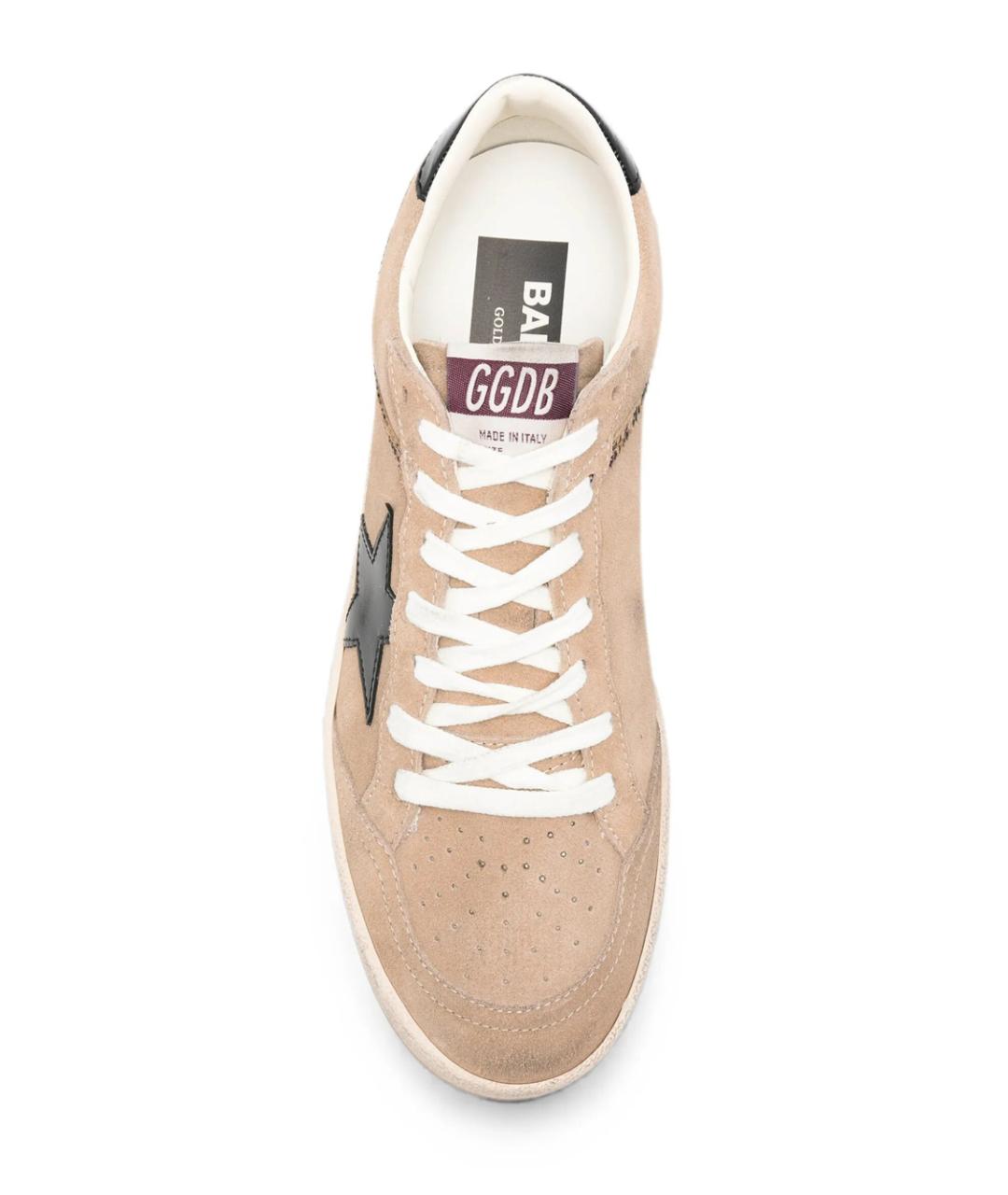 GOLDEN GOOSE Бежевые замшевые кеды, фото 4