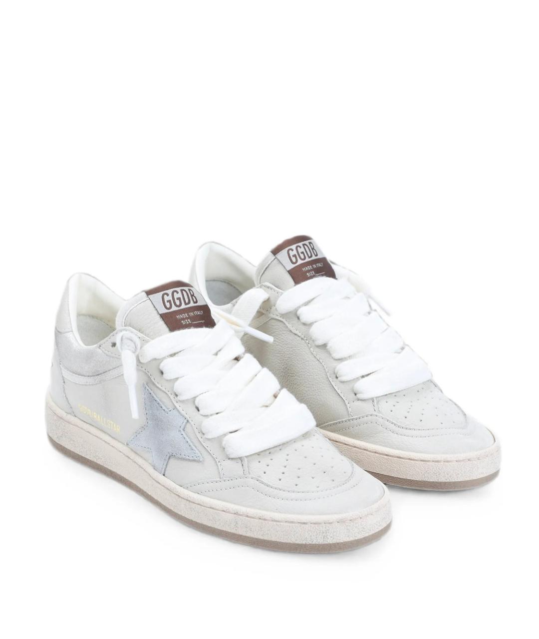 GOLDEN GOOSE Белые кожаные кеды, фото 4