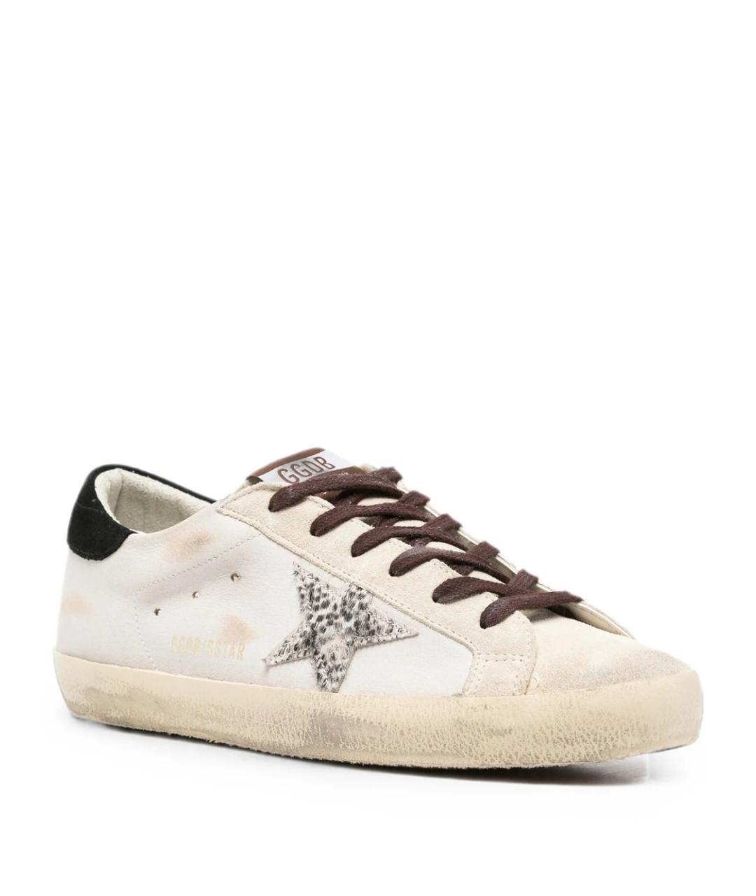 GOLDEN GOOSE Белые кожаные кеды, фото 2