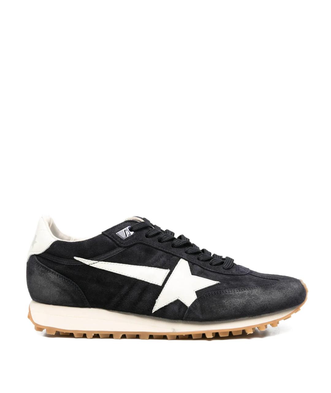 GOLDEN GOOSE Темно-синие замшевые низкие кроссовки / кеды, фото 1