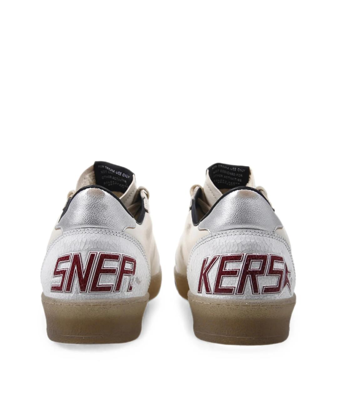 GOLDEN GOOSE Белые кожаные низкие кроссовки / кеды, фото 3