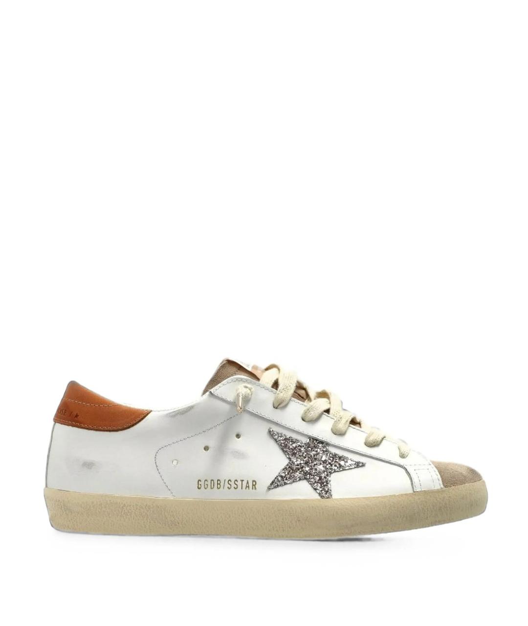 GOLDEN GOOSE Белые кожаные кеды, фото 1
