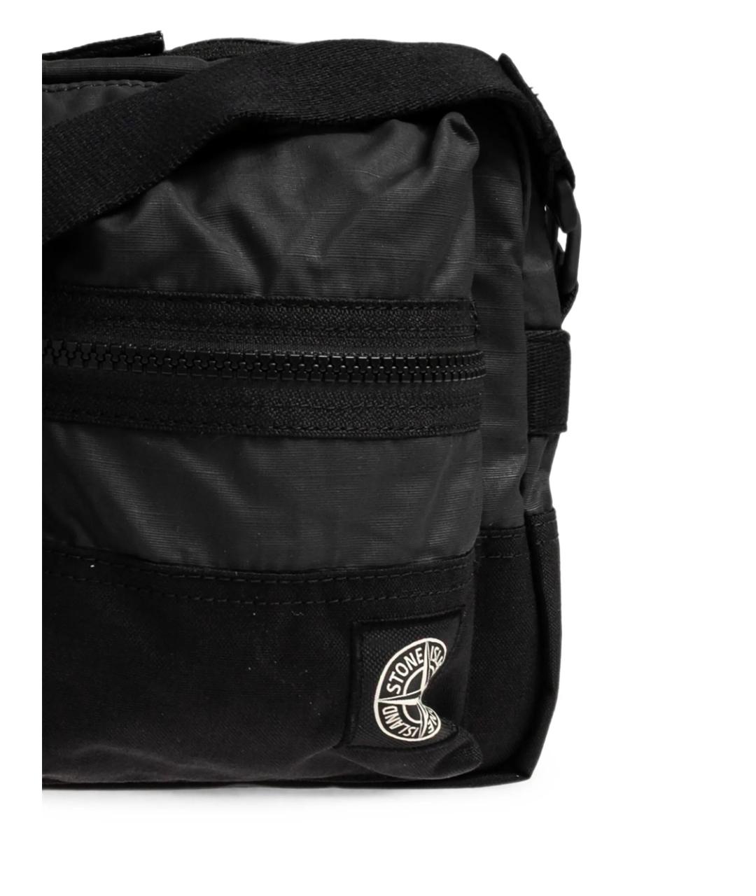 STONE ISLAND Черная синтетическая сумка на плечо, фото 4
