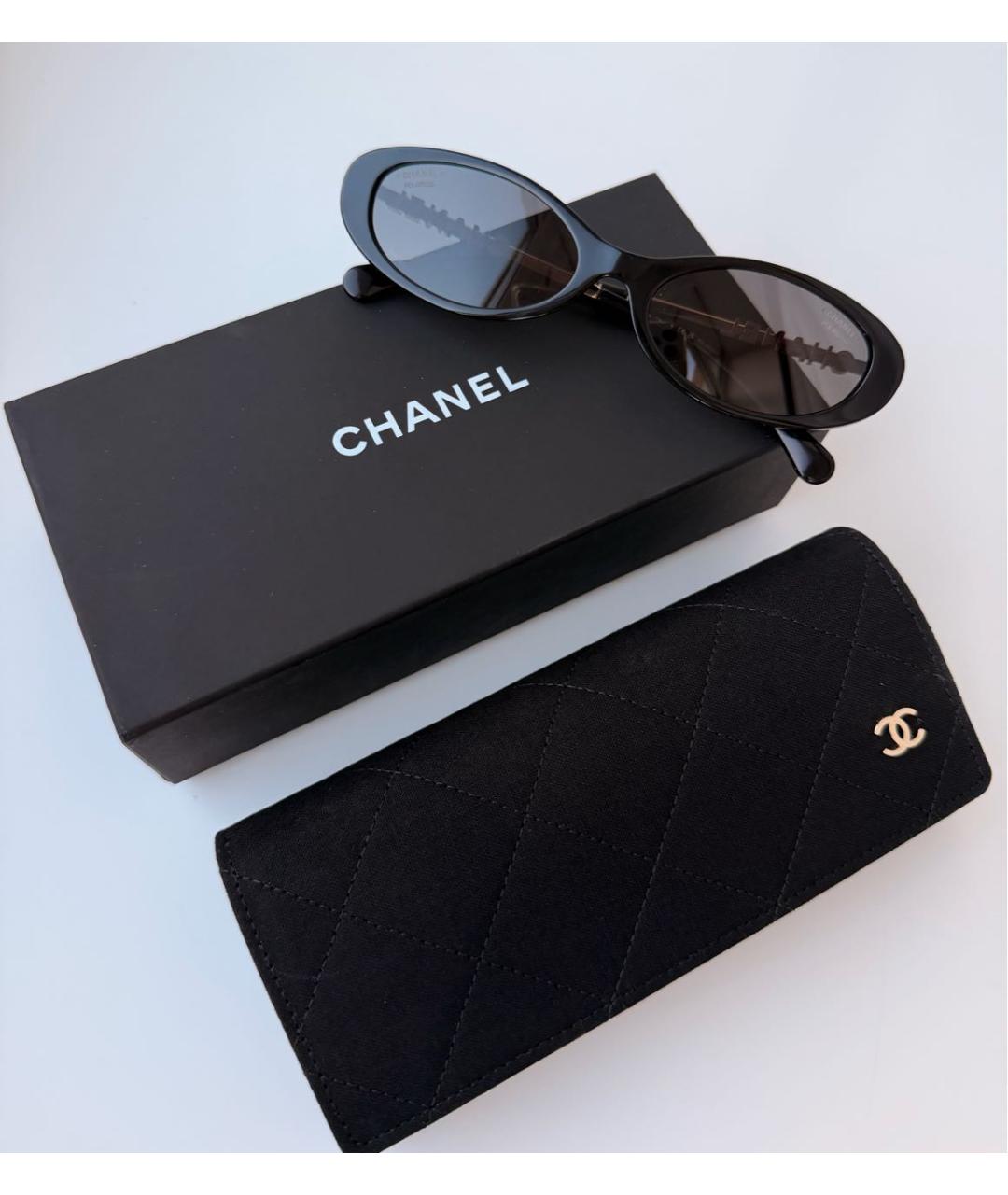 CHANEL Черные солнцезащитные очки, фото 4
