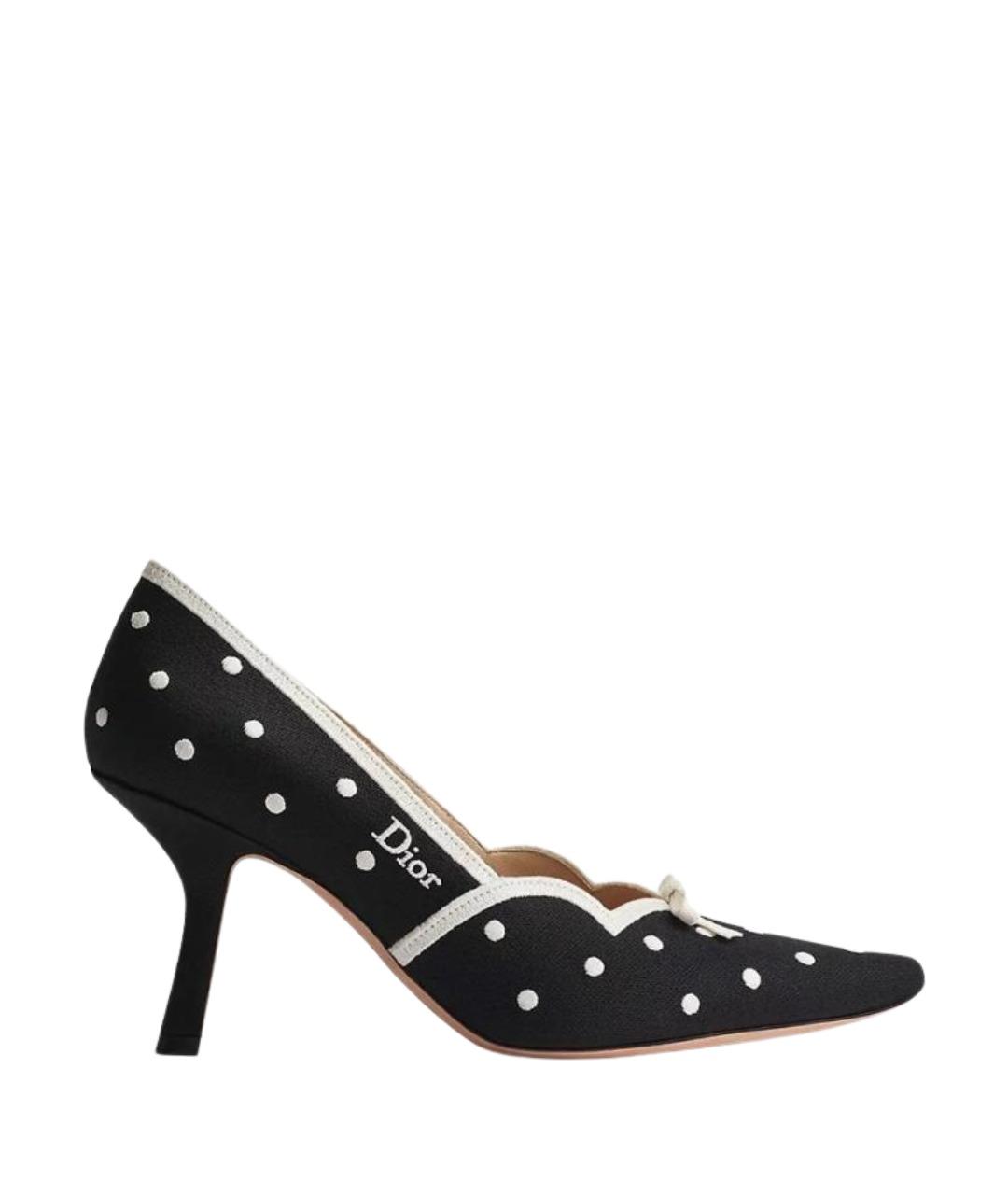 CHRISTIAN DIOR Черные текстильные туфли, фото 1