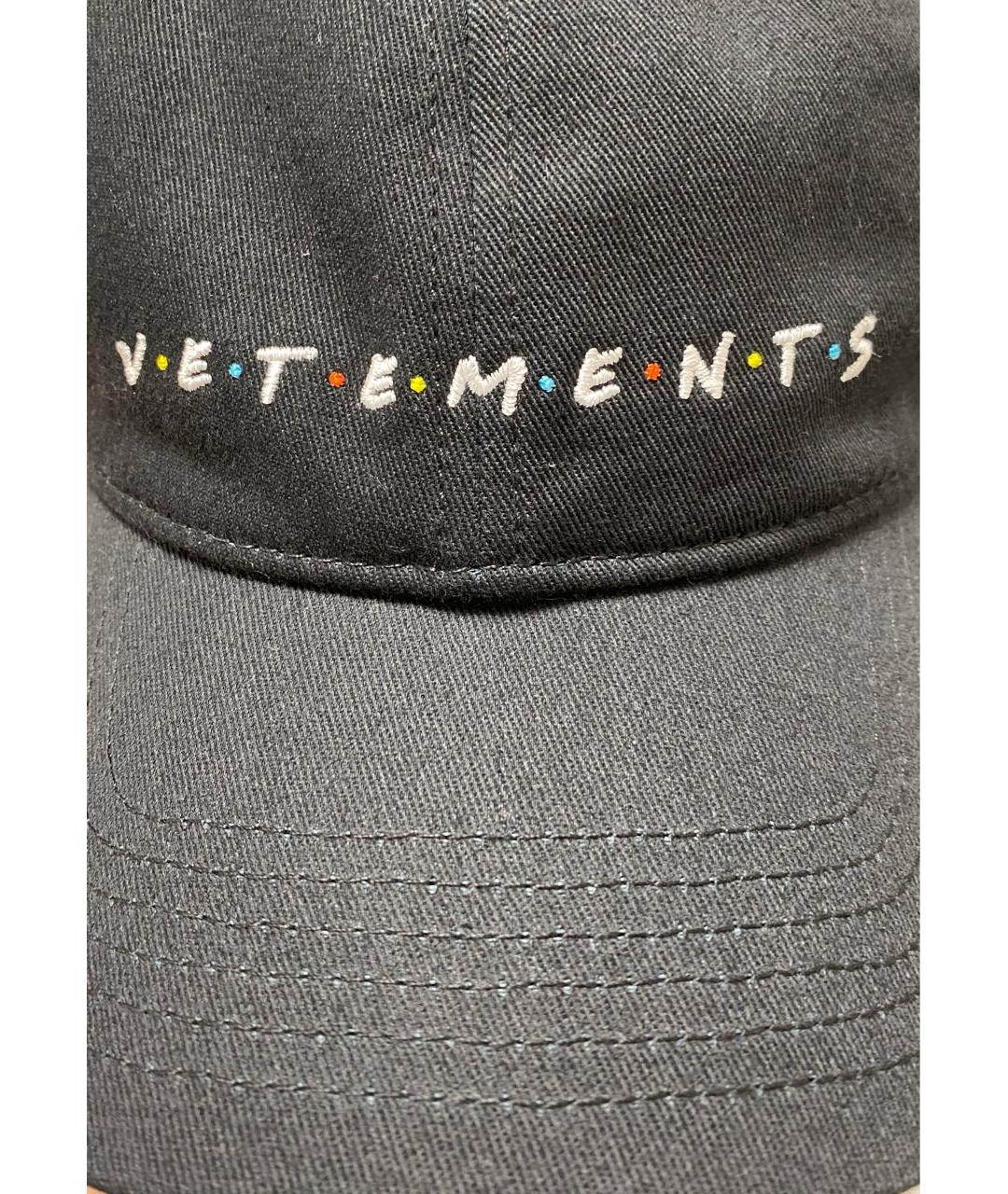 VETEMENTS Темно-синяя хлопковая кепка/бейсболка, фото 4