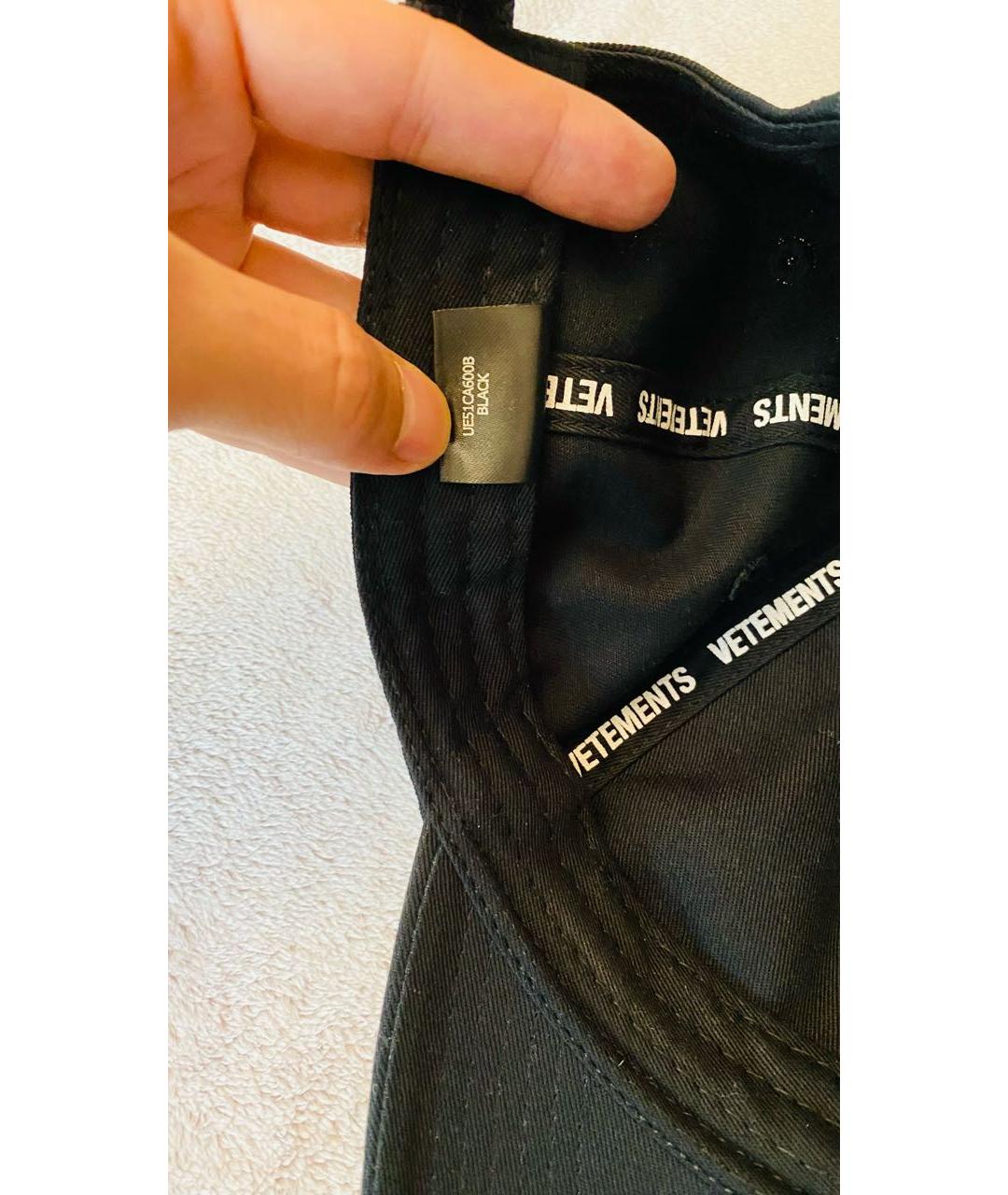 VETEMENTS Темно-синяя хлопковая кепка/бейсболка, фото 8
