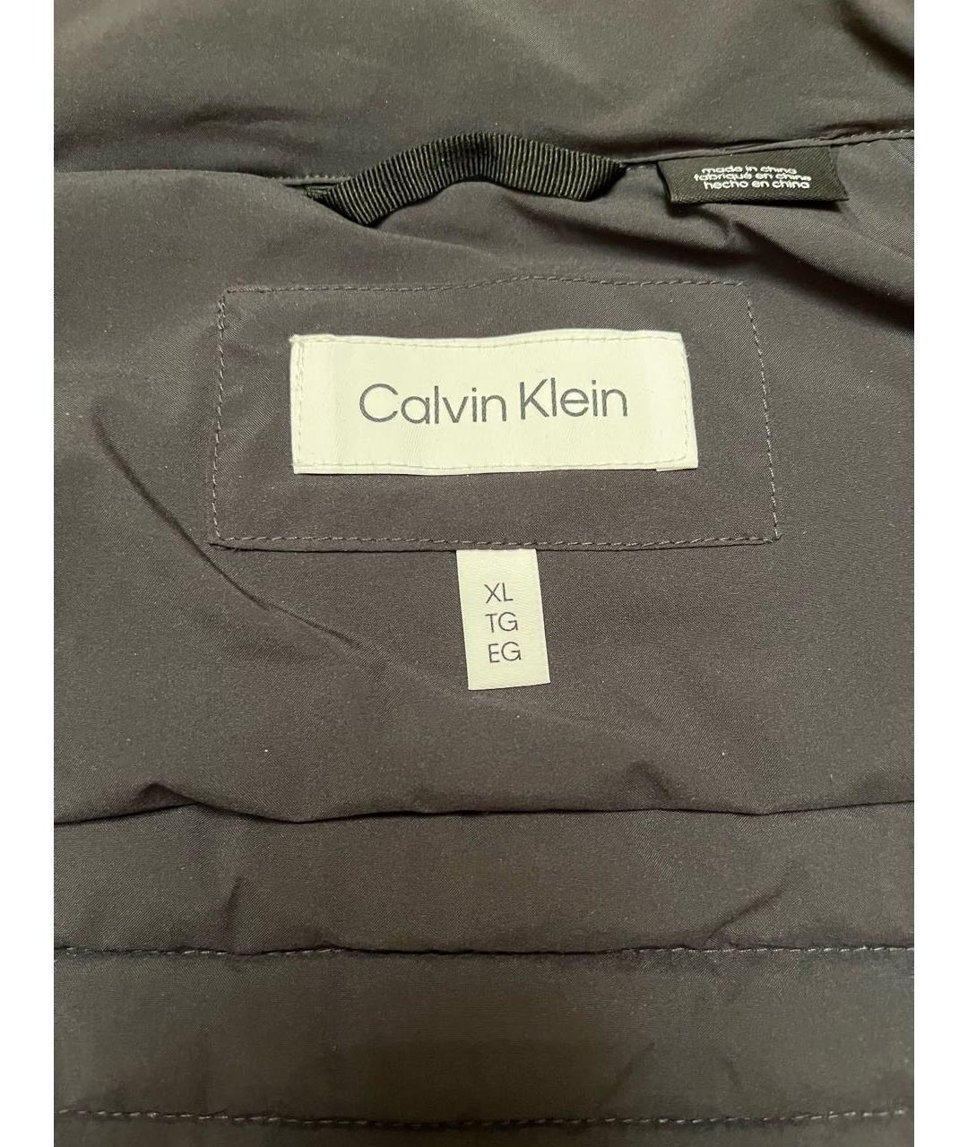 CALVIN KLEIN Черная полиэстеровая куртка, фото 4