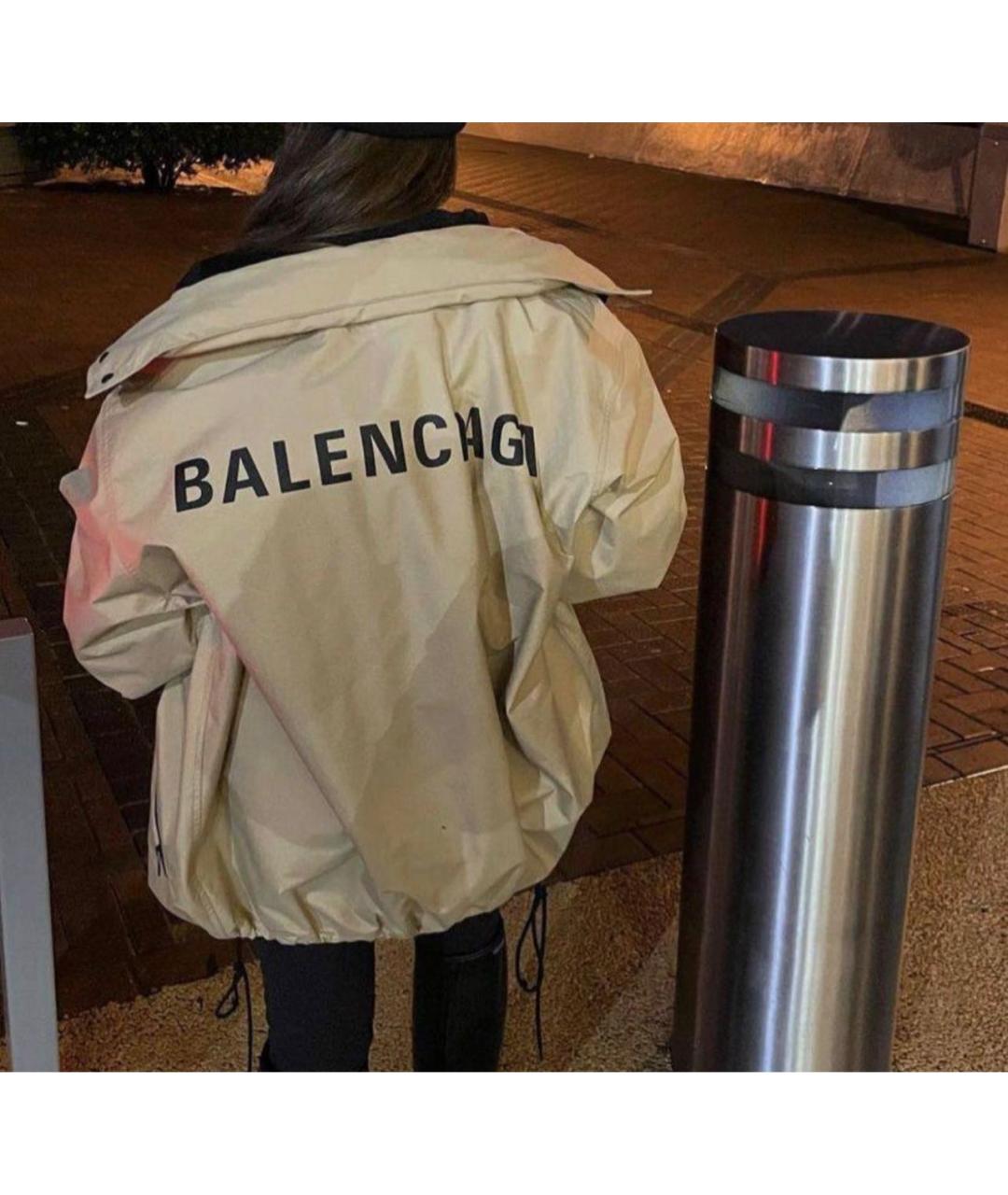 BALENCIAGA Бежевая хлопко-эластановая куртка, фото 4