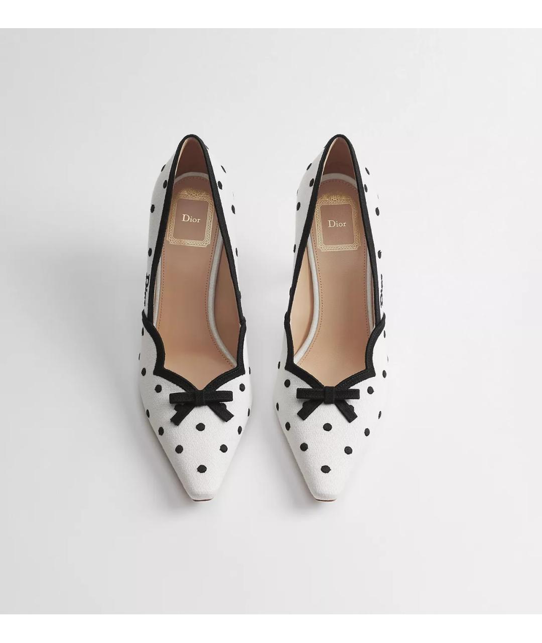 CHRISTIAN DIOR Белые текстильные туфли, фото 3