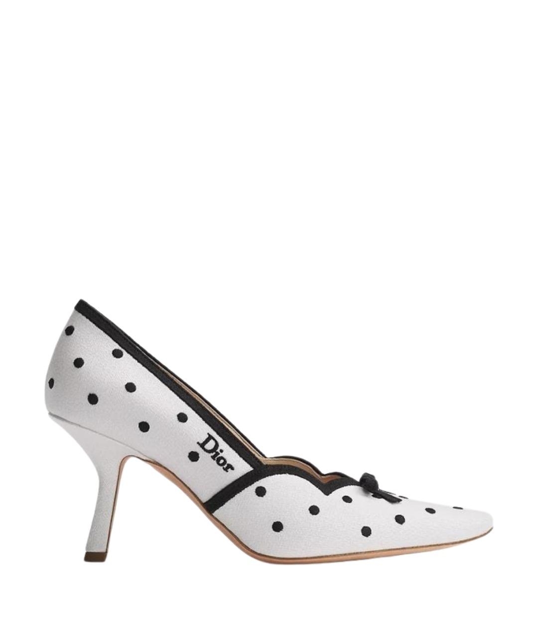 CHRISTIAN DIOR Белые текстильные туфли, фото 1