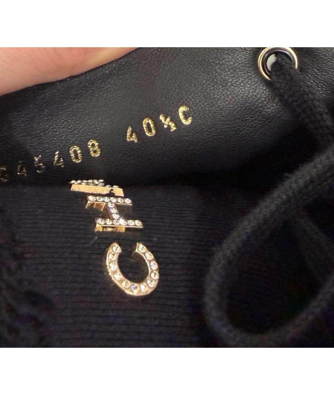 CHANEL Черные текстильные ботинки, фото 5