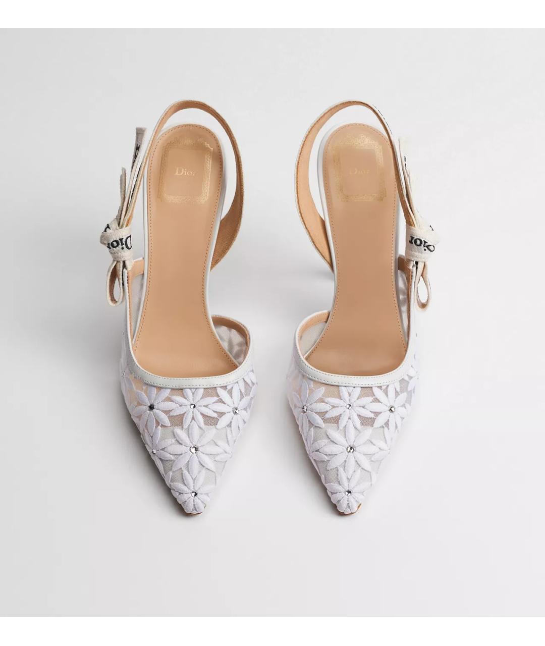 CHRISTIAN DIOR Белые текстильные туфли, фото 3