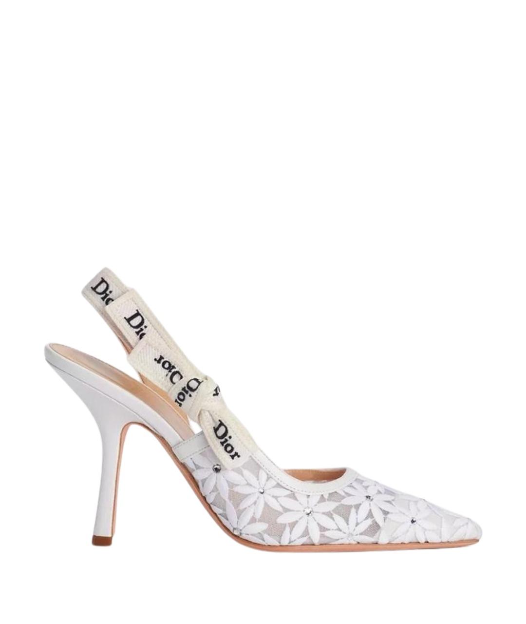 CHRISTIAN DIOR Белые текстильные туфли, фото 1