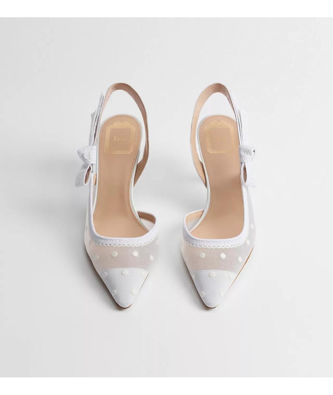 CHRISTIAN DIOR Белые текстильные туфли, фото 3