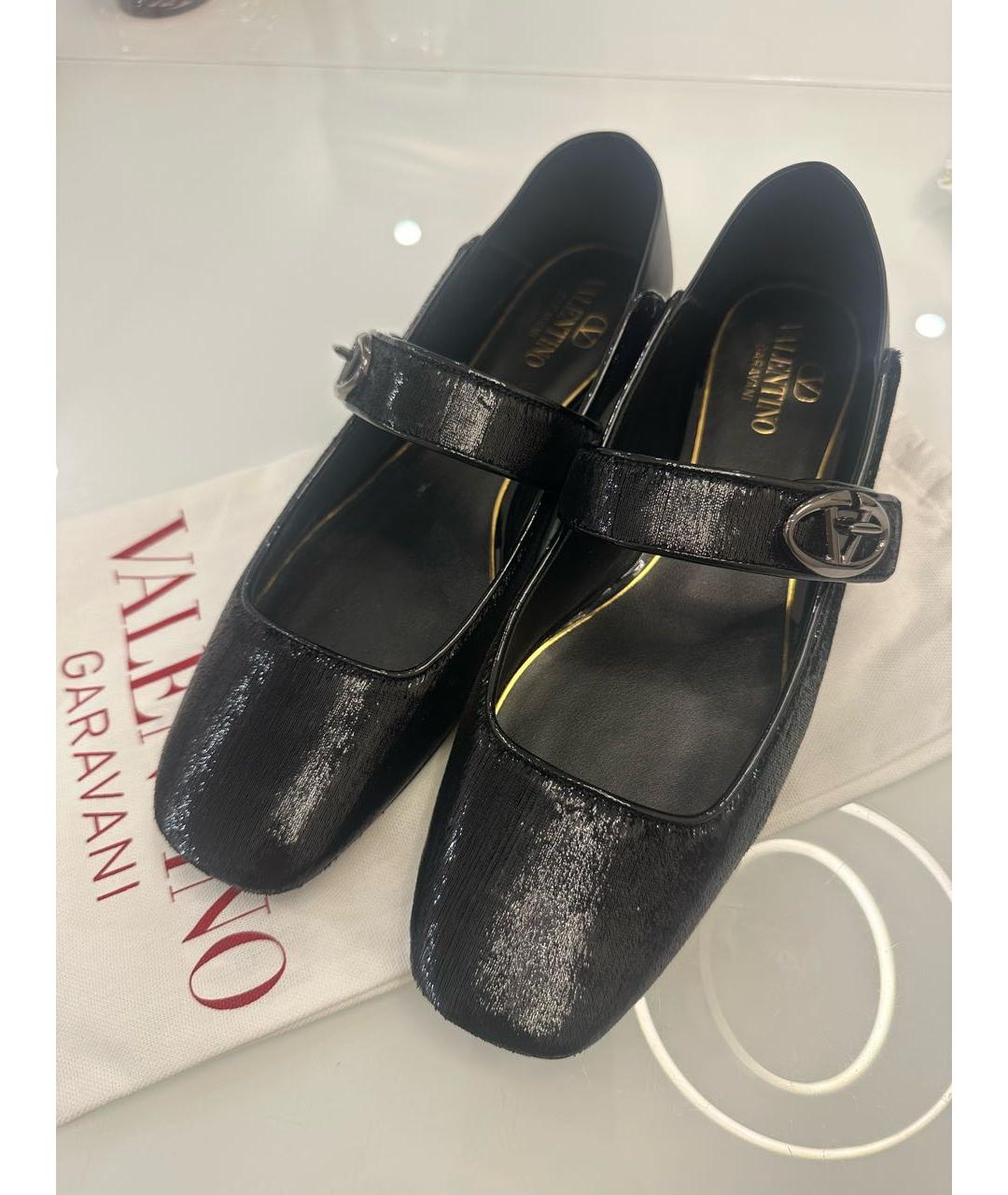 VALENTINO Черные текстильные балетки, фото 7
