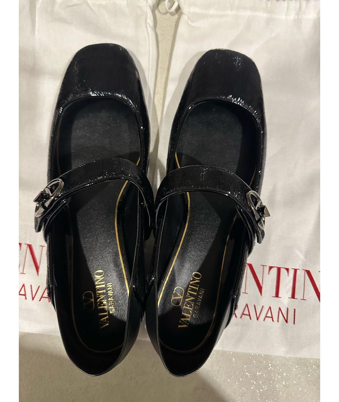 VALENTINO Черные текстильные балетки, фото 5