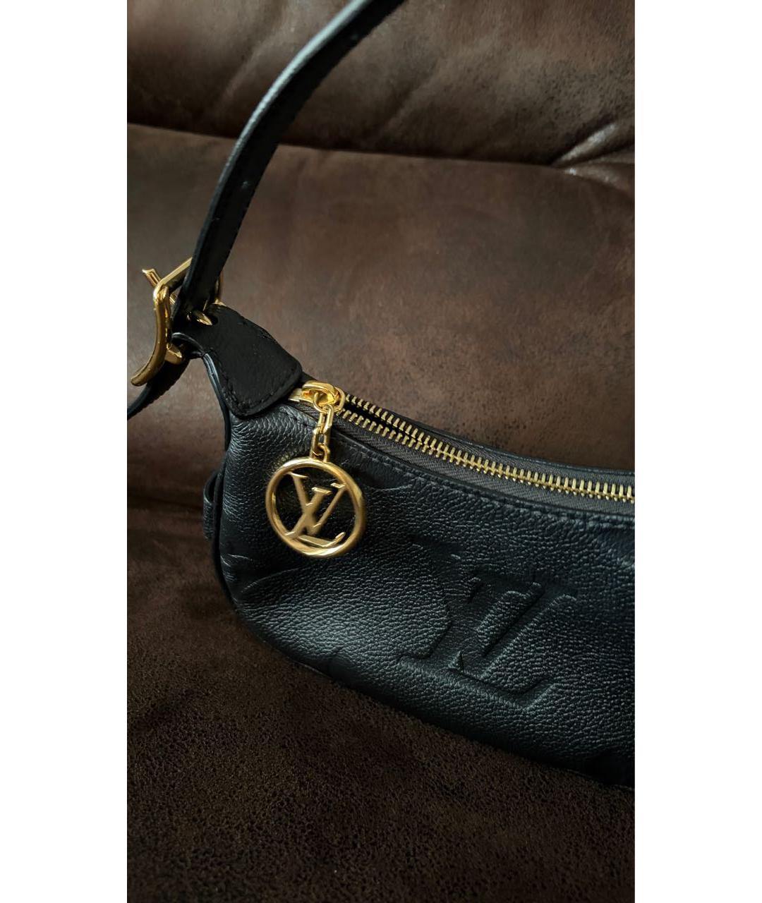 LOUIS VUITTON Черная кожаная сумка с короткими ручками, фото 7