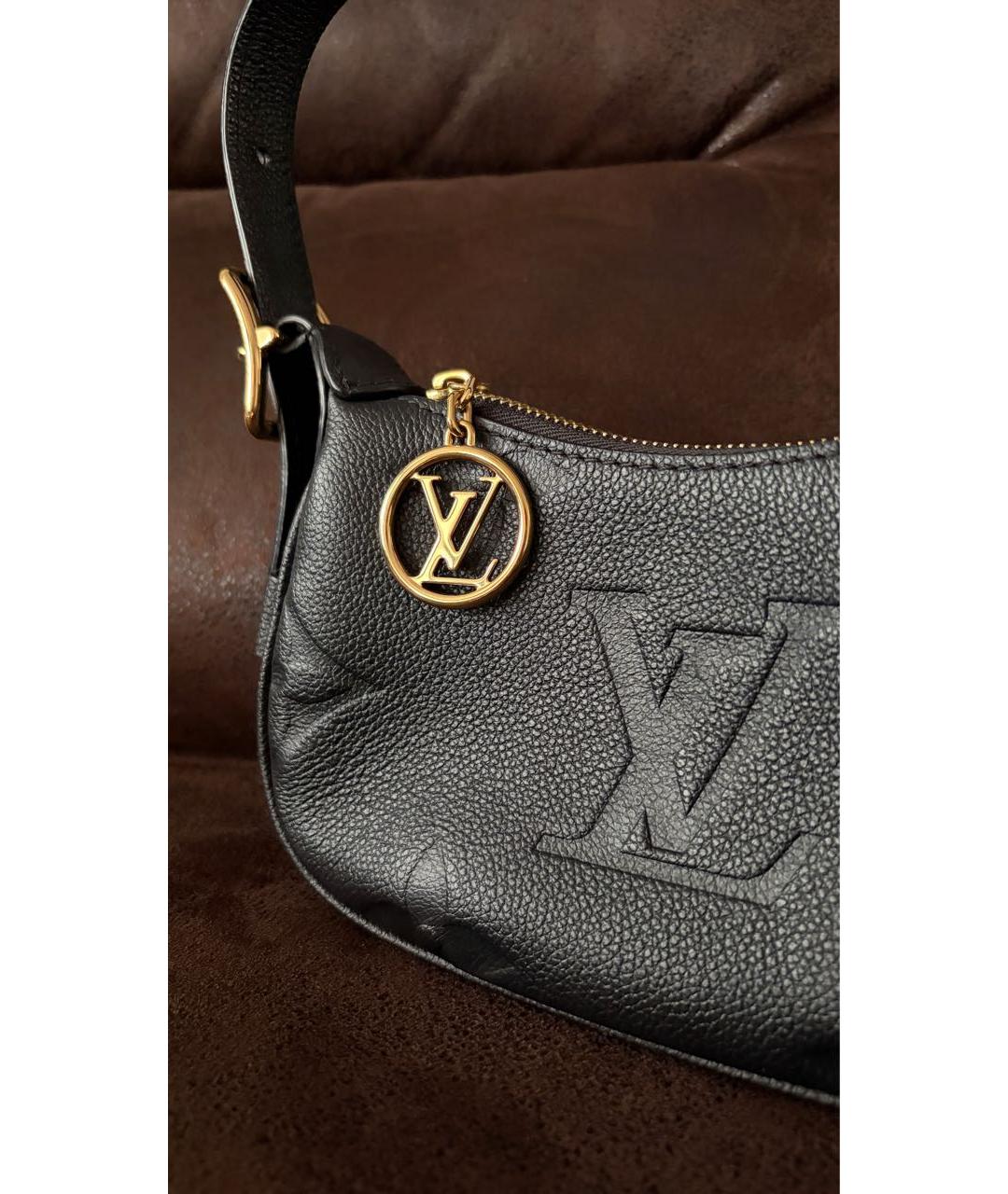LOUIS VUITTON Черная кожаная сумка с короткими ручками, фото 8