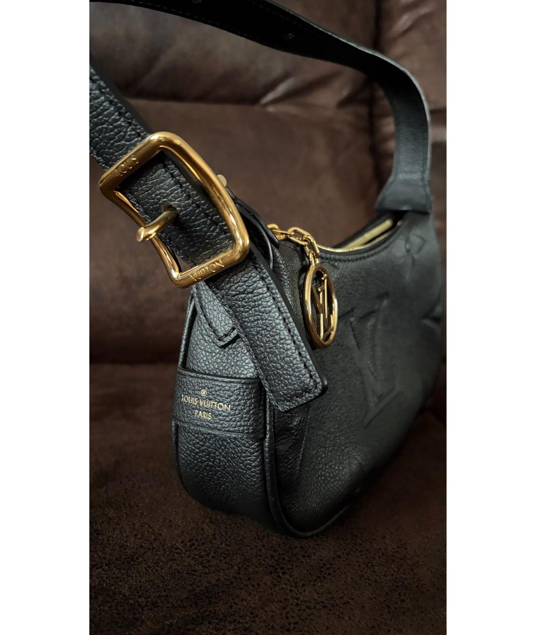 LOUIS VUITTON Черная кожаная сумка с короткими ручками, фото 2