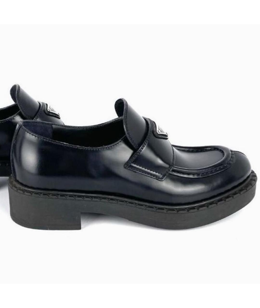 PRADA Черные кожаные лоферы, фото 5