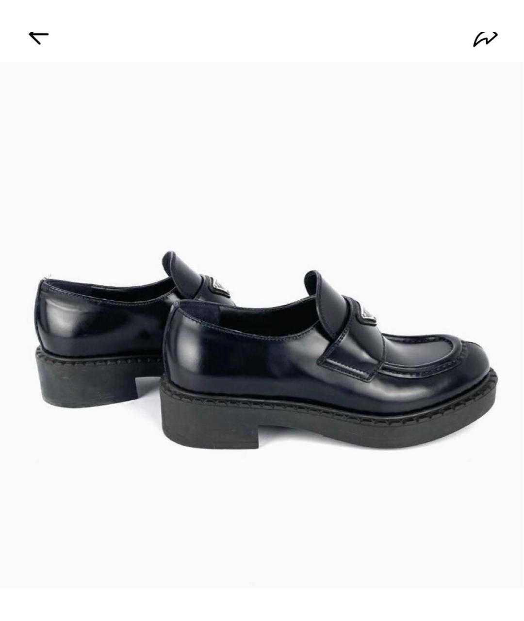 PRADA Черные кожаные лоферы, фото 6