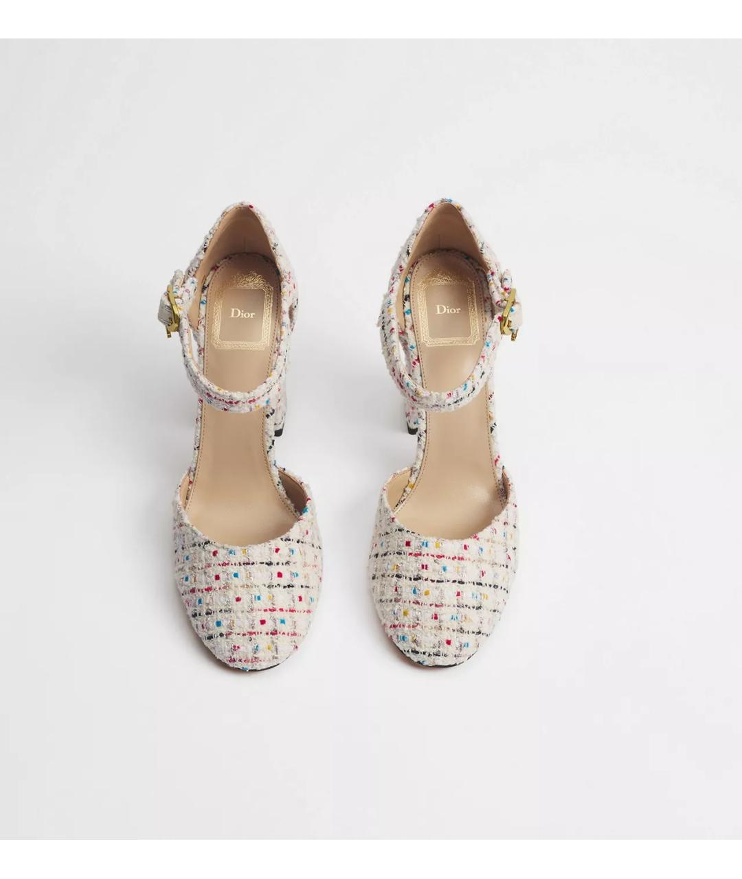 CHRISTIAN DIOR Мульти текстильные туфли, фото 3