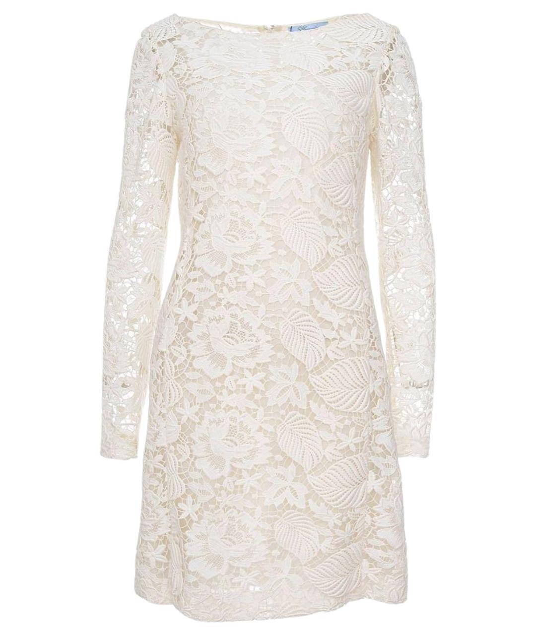 BLUMARINE Белое хлопковое коктейльное платье, фото 1